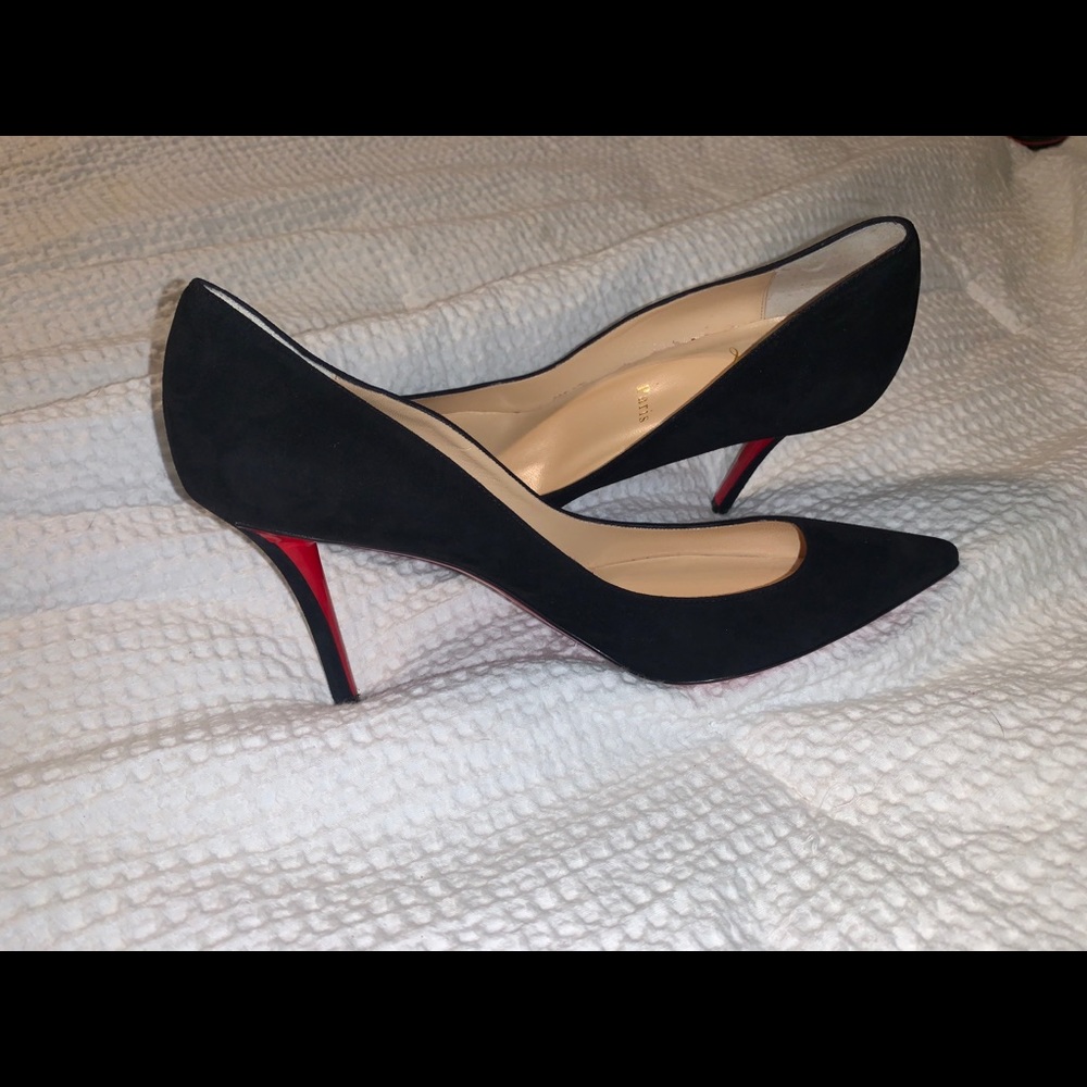 Christian Louboutin black suede shoes size 40